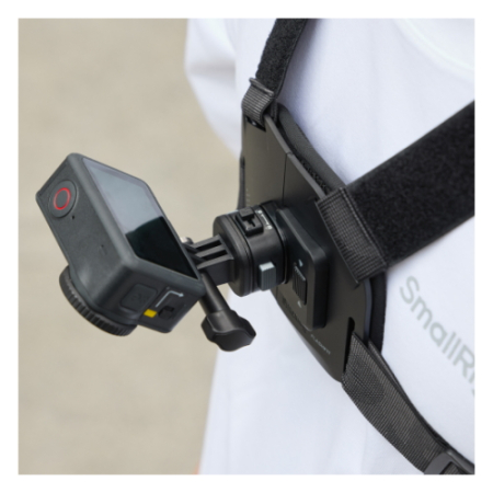 SmallRig 6305 - pasek, mocowanie POV, szelki na klatkę piersiową z adapterem mocowania do DJI Osmo Action 6 / Nano - przykład użycia